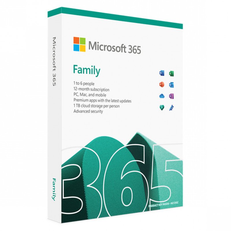 Microsoft 365 Family - Licencia de suscripción (1 año) - hasta 6 personas 30 Disposit - no comercial - ESD - 32/64-bit