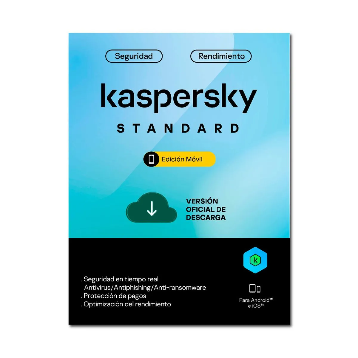 Kaspersky STANDAR MOBILE (ANDROID-IOS) / 1 Dispositivo / 12 Meses / Base