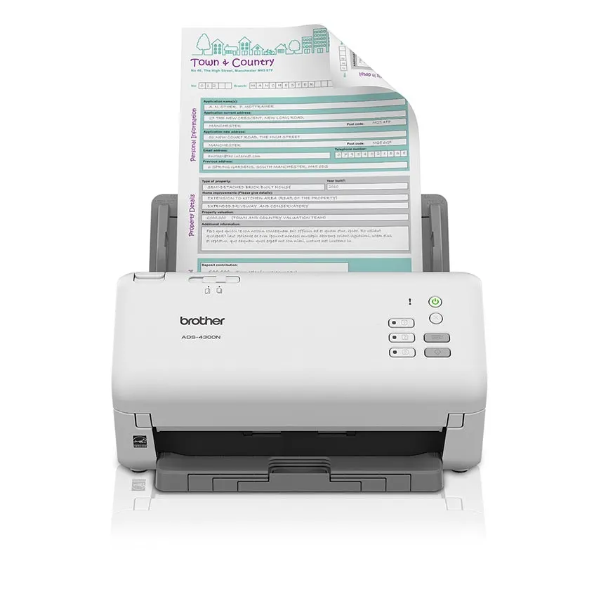 Escáner de superficie plana Brother ADS-4300N 