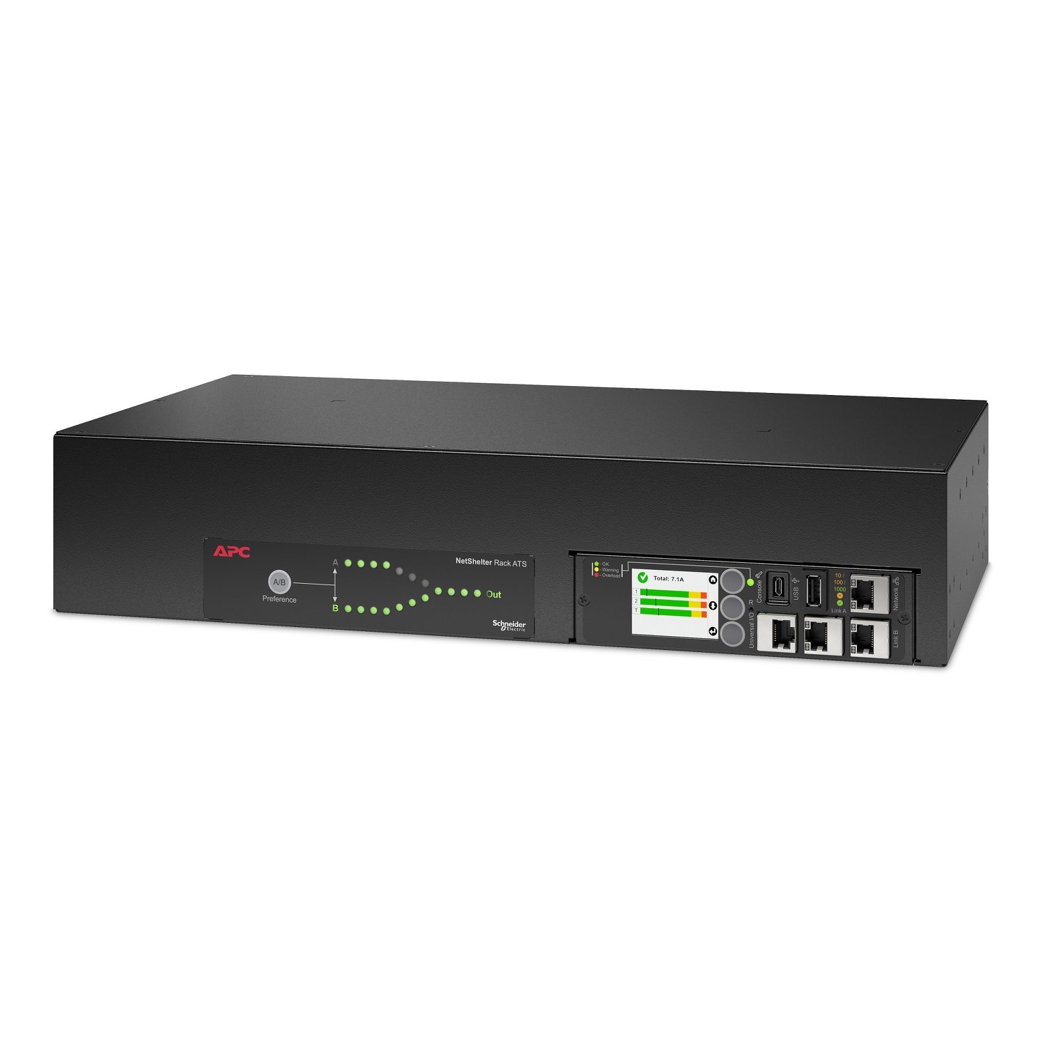 Rack ATS, 120V, 30A, L5-30P in, (16) 5-2
