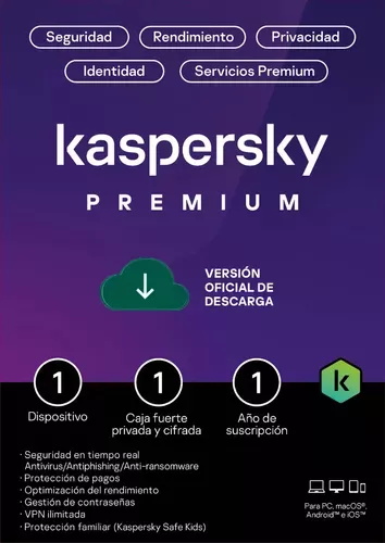 Kaspersky PREMIUM ESD 1 Dispositivo 12 Meses Base