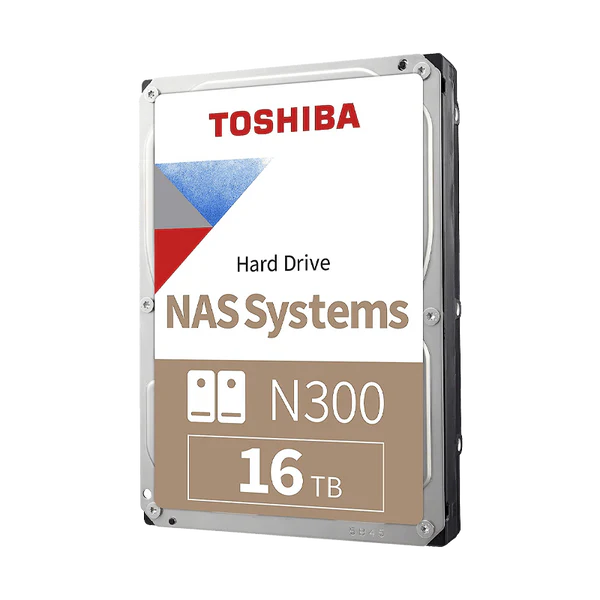DISCO DURO NAS SATA 3.5 16TB 7200RPM 512MB TOSHIBA N300 HDWG51GXZSTA Garantía 3 Años