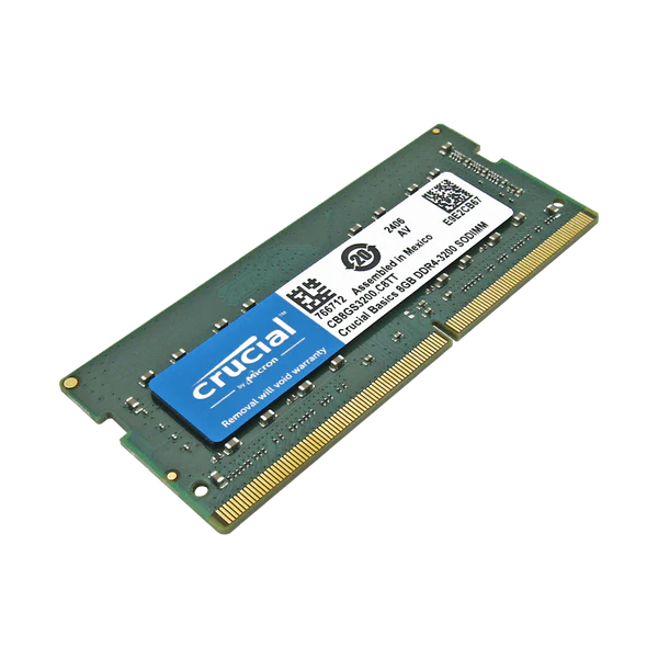 RAM DDR4 PC4-25600 8GB 3200MHZ CL19 1.2V LAPTOP CRUCIAL BASICS CB8GS3200 Garantia 5 años