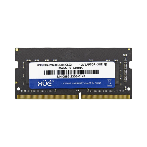 RAM DDR4 PC4-25600 8GB 3200MHZ CL22 1.2V 8C LAPTOP XUE Garantía 5 Años