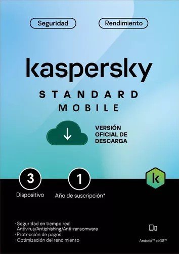 Kaspersky STANDAR MOBILE (ANDROID-IOS) / 3 Dispositivo / 12 Meses / Base