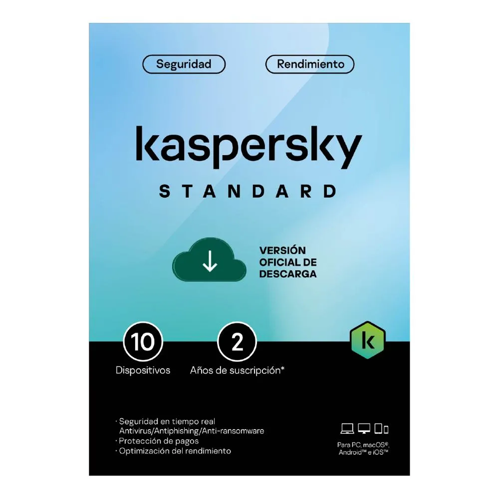 Kaspersky STANDAR ESD 10 Dispositivo 24 Meses Base