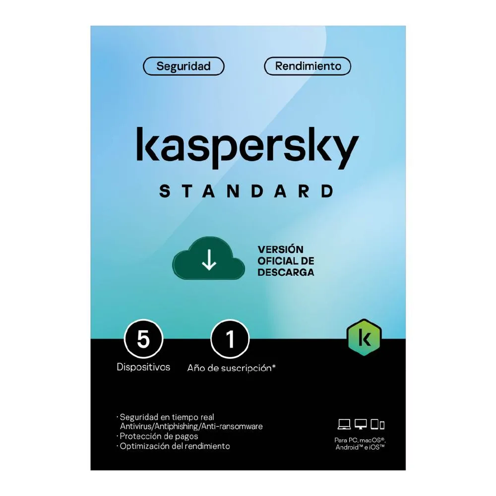 Kaspersky STANDAR ESD 5 Dispositivo 12 Meses Base