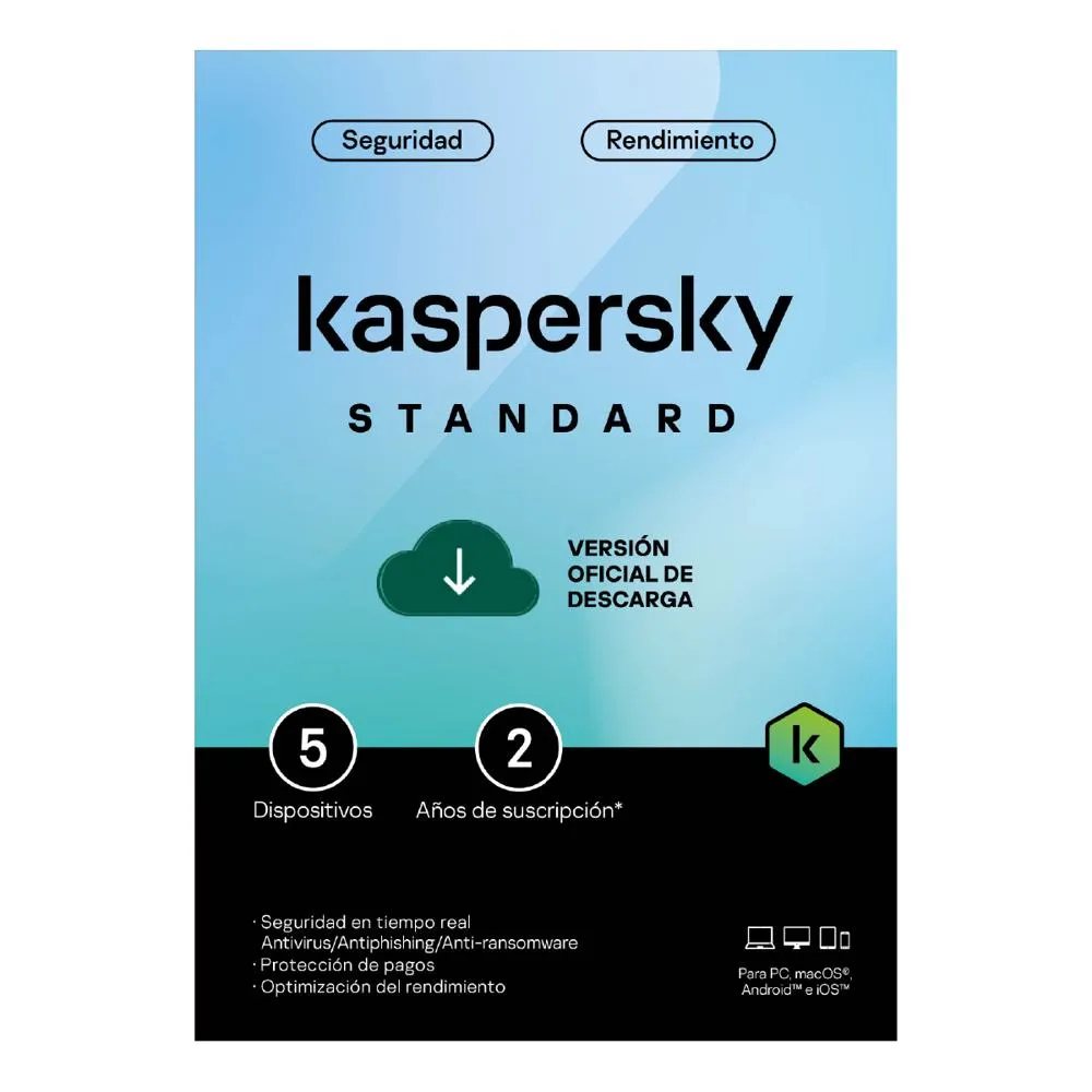 Kaspersky STANDAR ESD 5 Dispositivo 24 Meses Base
