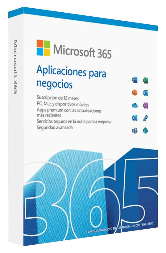 Microsoft 365 Aplicaciones Para Negocio 1 Año Esd, 1Tb Onedrive, Para 1 Usuario Con 5 Dispositivos