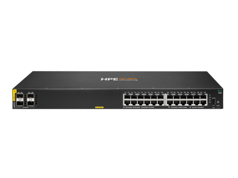 SWITCHING & ROUTING Switches ARUBA JL677A Aruba 6100 24G Class4 PoE 4SFP+ 370W Switch