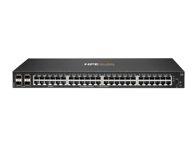 Switch 48 puertos Gigabit 4-SFP Aruba CX6000